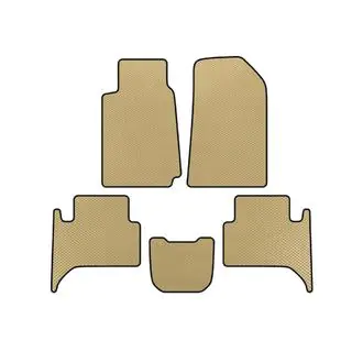 EVA-bilmåtter (2 rækker, beige)