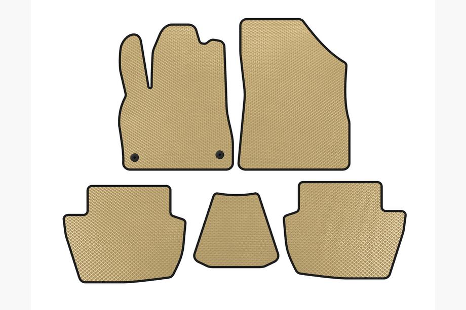 Citroen DS-5 2011–2015 EVA-bilmåtter (HB, hybrid/automatgear, beige) Image