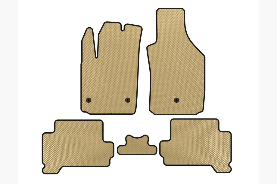 Fiat 500/500L 2013–2022 EVA-gulvmåtter (til 500, el, beige) Image