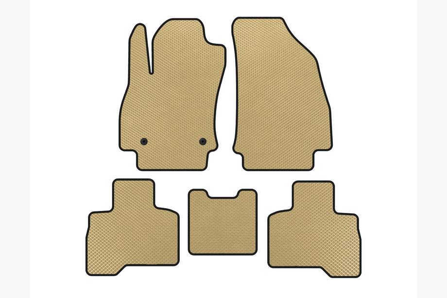 Fiat Fiorino/Qubo 2008–2024 EVA gulvmåtter til kabinen (Til Qubo 2008-2016, Beige) Image