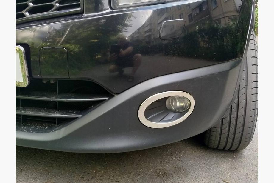 Nissan Qashqai 2010–2014 Kromindfatning til tågelygter, kun udvendig (2 stk., rustfrit stål) Image