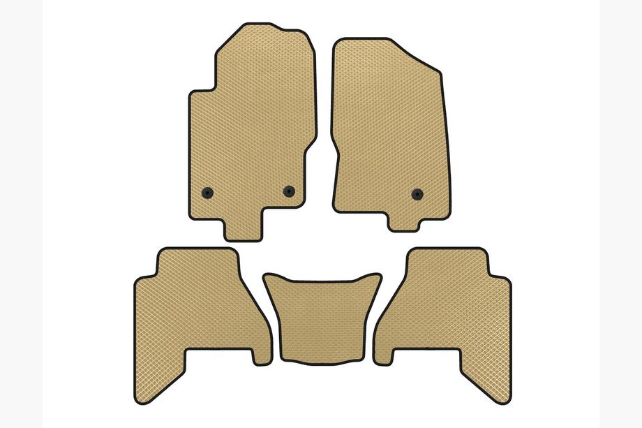 Nissan Pathfinder R51 2005–2014 EVA V2 gulvmåtter (2 rækker, beige, 2010-2014) Image