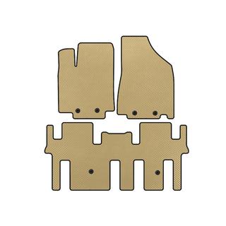 EVA-bilmåtter (2 rækker, beige)