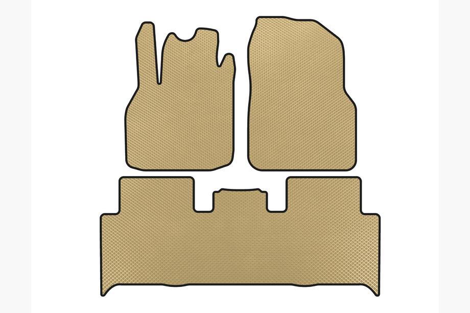 Renault Scenic/Grand 2003–2009 EVA-bilmåtter (2 rækker, beige) Image