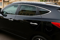 Hyundai IX-35 2010–2015 Sæt krom vindueslister rundt om vinduer (10 stk., rustfrit stål) foto 1