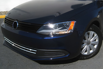 Volkswagen Jetta 2011–2018 Kromlister til kofangergrill 2011-2014 (2 stk., rustfrit stål) foto 1