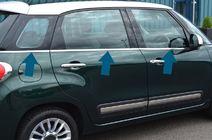 Fiat 500/500L 2013–2022 Vindueslister (6 stk., rustfrit stål) foto 2