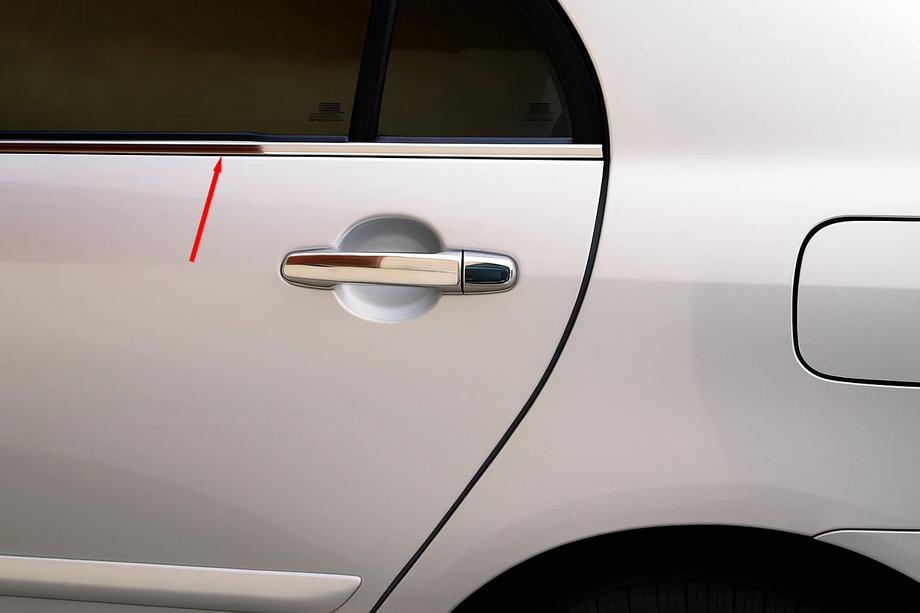 Toyota Verso 2009–2018 Udvendige vindueslister (4 stk., rustfrit stål) Image