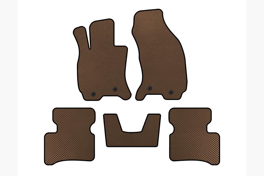 Jaguar X-Type 2001–2009 EVA-bilmåtter (SD, gulvmonteret speederpedal, brun) Image