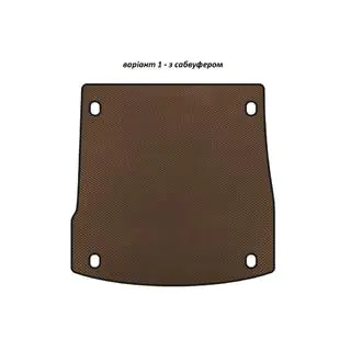 EVA V-1 bagagerumsmåtte (med subwoofer, brun)