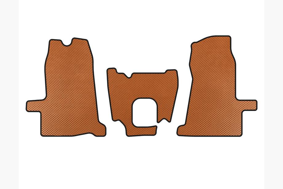Ford Transit 2000–2014 EVA-gulvmåtter til kabine (2000-2006, 1+1, manuelt gear, orange) Image