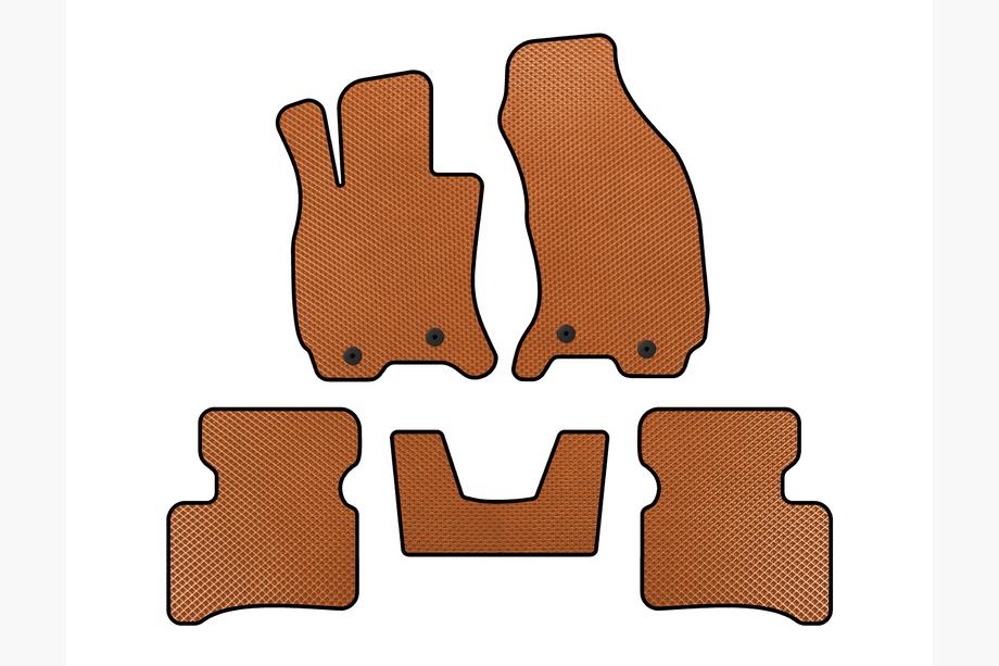 Jaguar X-Type 2001–2009 EVA bilmåtter (sedan, gulvmonteret speederpedal, orange) Image