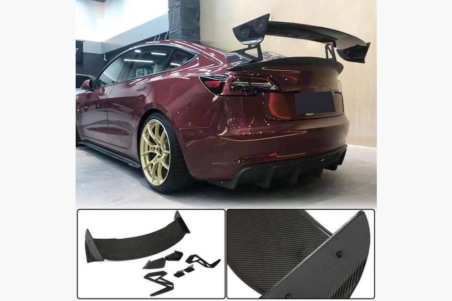 Tesla Model 3 2017– Spoiler V6 (2017-2023, kulfiber) Image