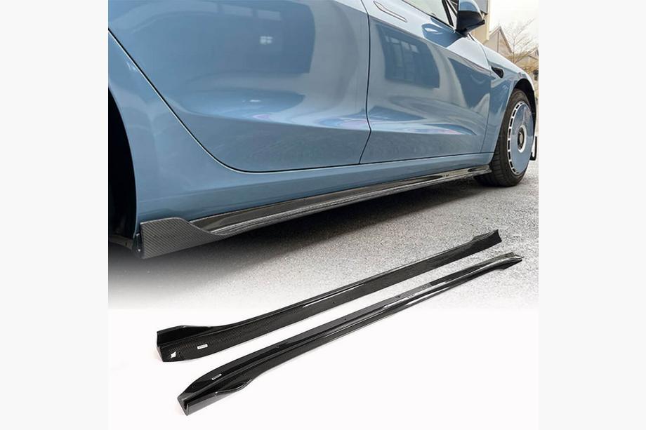 Tesla Model 3 2017– Sideskørt-extensions V3 (2017-2023, Carbon) Image