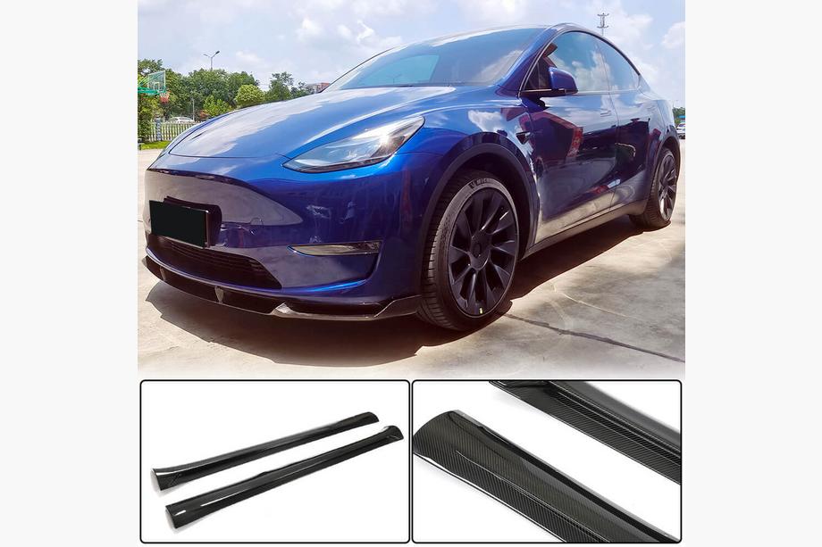 Tesla Model Y 2020– Dørtrinslister V2 (2020-2025, Carbon) Image