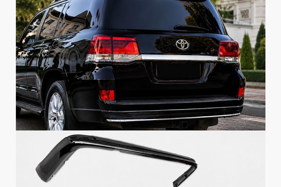 Toyota Land Cruiser 200 2007–2021 Bageste diffuser med krom 2016-2021 (Executive 2019/2021) Sort farve Image