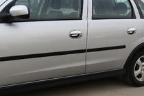 Opel Corsa C 2000–2006 Dørgrebsdæksler med kant (8 stk., rustfrit stål) foto 1