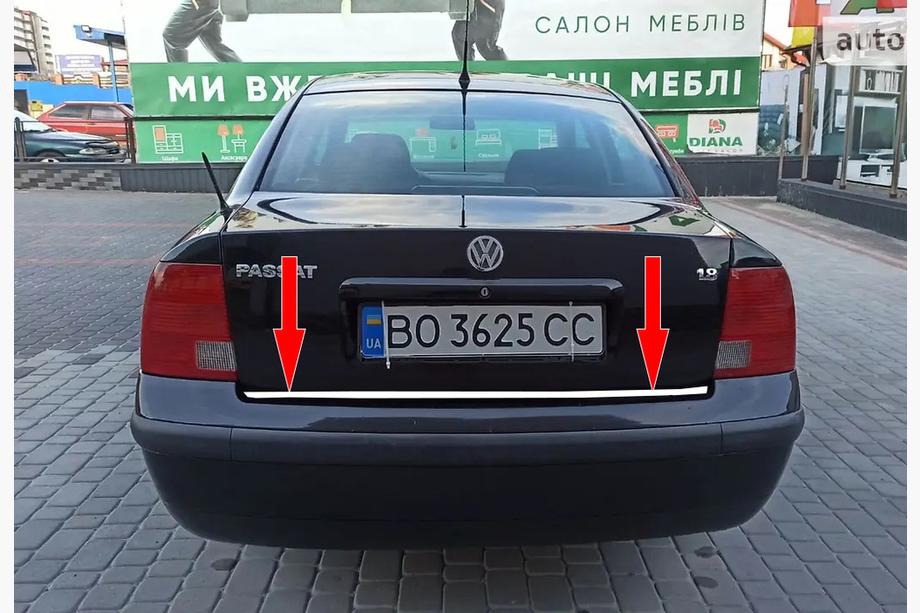 Volkswagen Passat B5 1997–2005 Bagklapkantliste SD 1996-2001 (rustfrit stål) Image