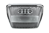 Audi A6 C6 2004–2011 Frontgrill i RS-stil (grå med krom) foto 5