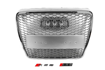 Audi A6 C6 2004–2011 Frontgrill i RS-stil (grå med krom) foto 1