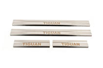 Volkswagen Tiguan 2007–2016 Carmos dørtrinslister (4 stk., rustfrit stål) foto 1