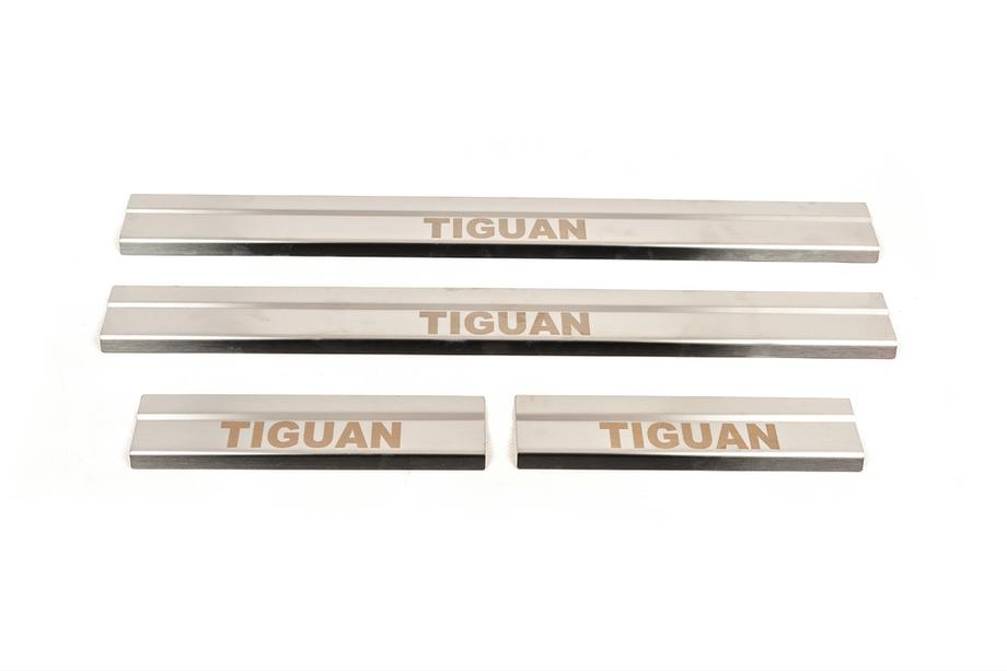 Volkswagen Tiguan 2007–2016 Carmos dørtrinslister (4 stk., rustfrit stål) Image