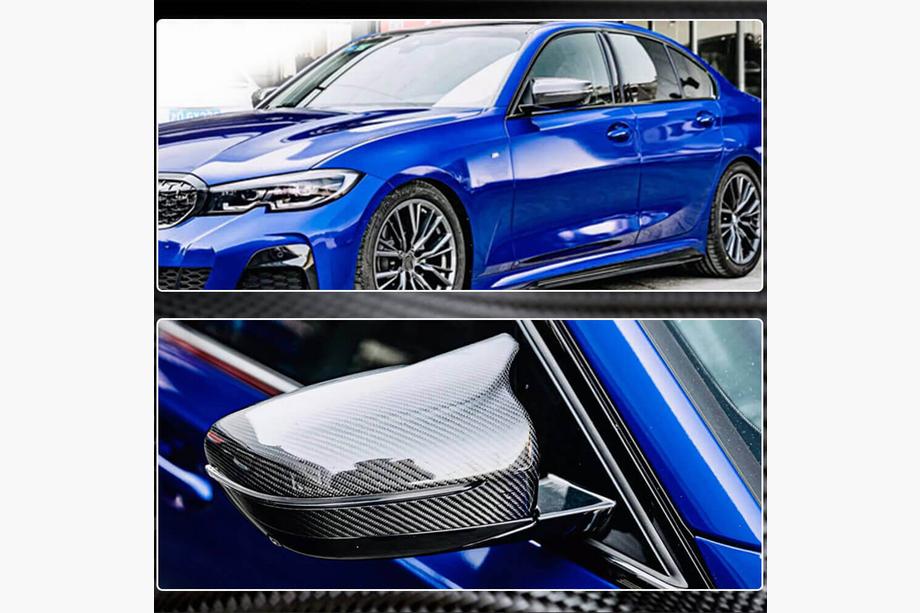 BMW 3-serie G20/G21 2018– Spejlkåber M-Look V2 (Carbon) Foto 8