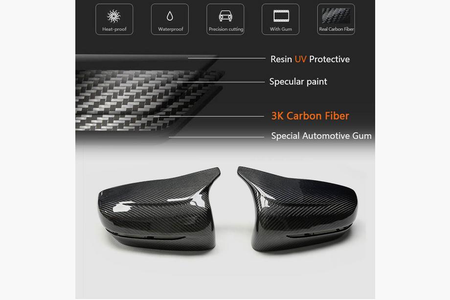 BMW 3-serie G20/G21 2018– Spejlkåber M-Look V2 (Carbon) Foto 9