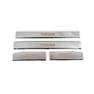 Carmos indvendige dørtrinslister (sæt 4 stk., rustfrit stål) Volkswagen Tiguan 2007–2016 foto 2