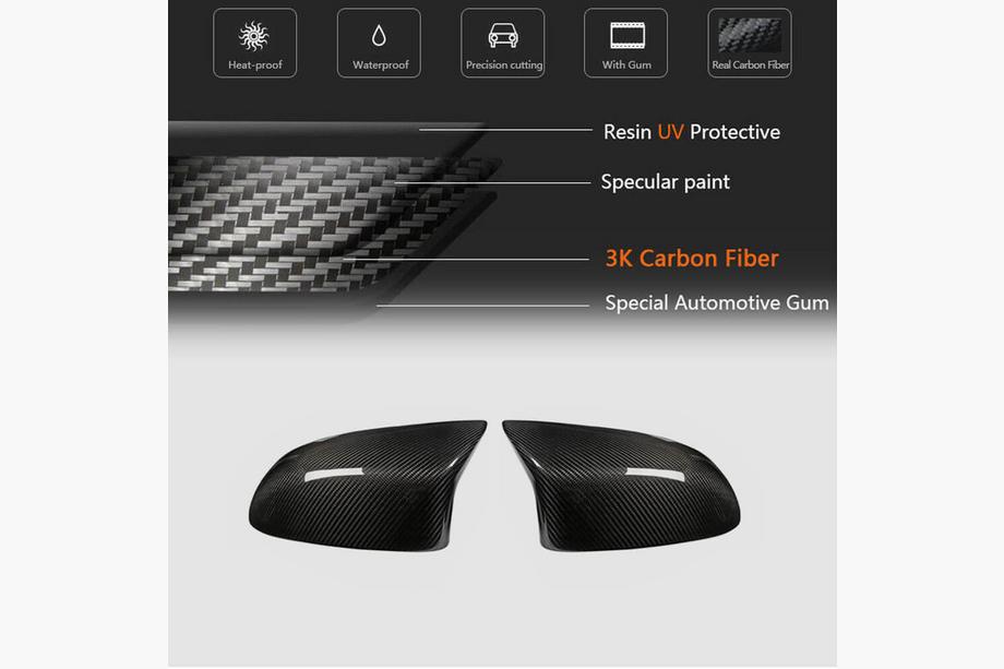 BMW X6 F16 2014–2019 Sidespejlkåber (til F86, carbon) Foto 5