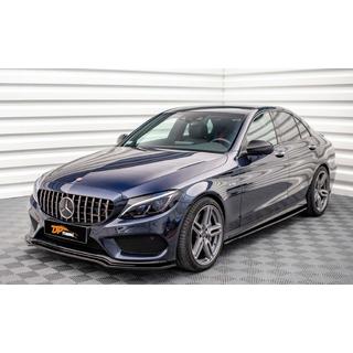 DPT V2 frontlæbe til forreste kofanger (2014-2018, kun til AMG-Line, sort højglans) Mercedes C-klasse W205 2014–2021 foto 1
