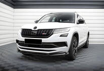 Skoda Kodiaq 2016–2023 DPT front kofangerlæbe (højglans sort) foto 2