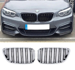BMW 2-serie F22/F23 2014–2021 M-Look nyregriller (sort højglans med kromkant) foto 2