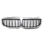 BMW 3-serie E90/E91 2005–2011 Nyregrill M-Look (til E-90/91 2005-2008, blank sort med kromkant) foto 2