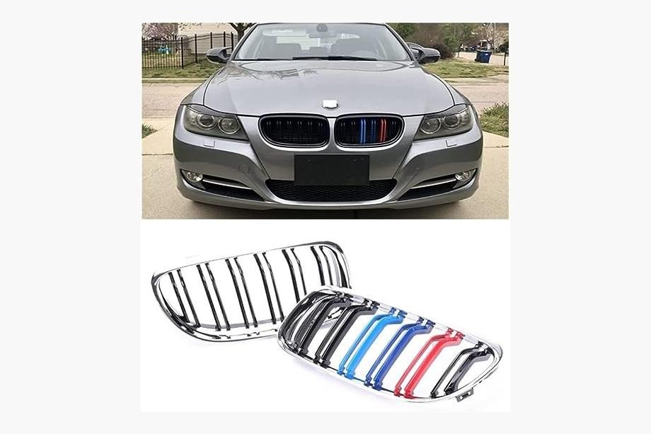 BMW 3-serie E90/E91 2005–2011 M-Look nyregrill (til E-90/91 2008-2011, M-Color med kromkant) Foto 2