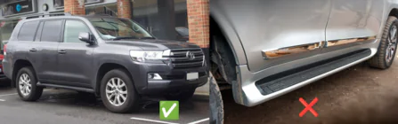 Toyota Land Cruiser 200 2007–2021 Forreste stænklapper (2 stk., til sideskørter uden belysning) foto 2