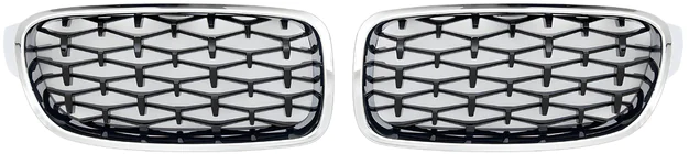 BMW 3-serie F30/F31 2012–2019 Nyregrill Diamond Black (kromkant) foto 2
