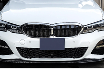 BMW 3-serie G20/G21 2018– Kidney-grill M-Look V2 (2018-2022, sort højglans med kromkant) foto 1