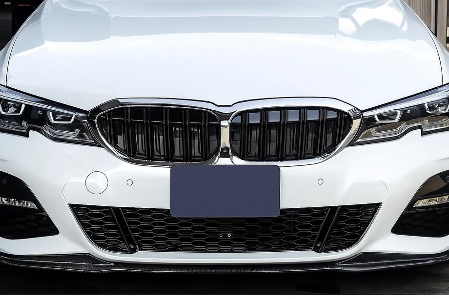 BMW 3-serie G20/G21 2018– Kidney-grill M-Look V2 (2018-2022, sort højglans med kromkant) Image
