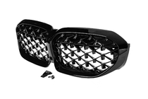 BMW 3-serie G20/G21 2018– Kidney-grill Diamond Black (2018-2022, sort kant) Med kameraholder foto 4