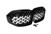 BMW 3-serie G20/G21 2018– Kidney-grill Diamond Black (2018-2022, sort kant) Med kameraholder foto 5