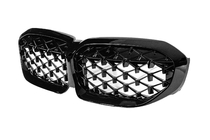 BMW 3-serie G20/G21 2018– Kidney-grill Diamond Black (2018-2022, sort kant) Med kameraholder foto 8