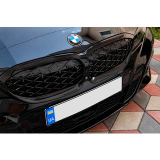 Kidney-grill Diamond Black (2018-2022, sort kant) BMW 3-serie G20/G21 2018– foto 1
