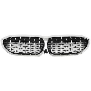 Kidney-grill Diamond Silver (2018-2022, kromliste) BMW 3-serie G20/G21 2018– foto 2