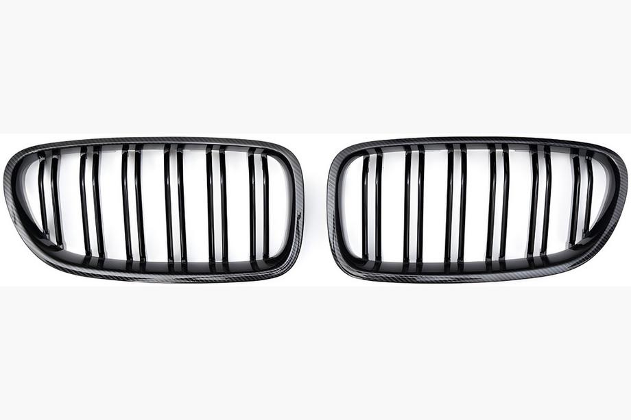 BMW 5-serie F10/F11 2010–2016 M-Look nyregrill (blank sort med carbon hydroprint) Foto 2