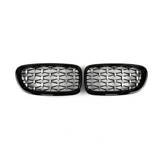 Nyregrill Diamond Silver (sort kant) BMW 5-serie F10/F11 2010–2016 foto 2