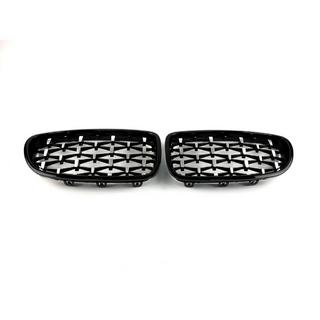 Nyregrill Diamond Silver (sort kant) BMW 5-serie F10/F11 2010–2016 foto 4