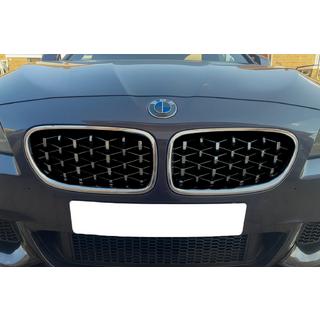 Nyregrill Diamond Silver (kromkant) BMW 5-serie F10/F11 2010–2016 foto 1