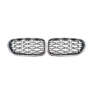 Nyregrill Diamond Silver (kromkant) BMW 5-serie F10/F11 2010–2016 foto 2