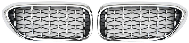 BMW 5-serie G30/G31 2017–2023 Nyregrill Diamond Silver V1 (2017-2020, krom kant) foto 2